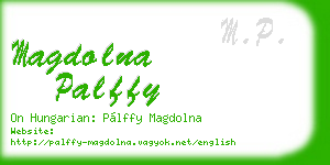 magdolna palffy business card